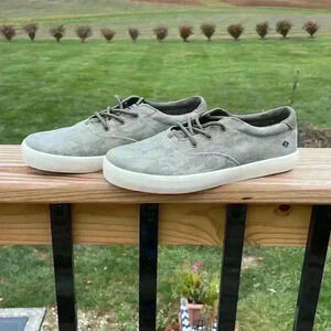 Sperry women’s camo print canvas washable tennis shoes lace tie size 6